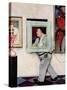 "Picture Hanger" or "Museum Worker", March 2,1946-Norman Rockwell-Stretched Canvas