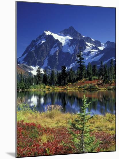 Picture Lake and Mount Shuksan at Heather Meadows, Washington, USA-Jamie & Judy Wild-Mounted Photographic Print