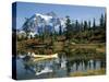 Picture Lake Mount Shuksan, Washington, USA-null-Stretched Canvas