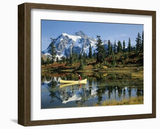 Picture Lake Mount Shuksan, Washington, USA-null-Framed Photographic Print