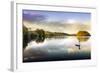 Picture of a Swan on a Lake in the Scottish Highlands-null-Framed Photographic Print