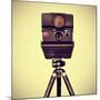 Picture of an Old Instant Camera in a Tripod with a Retro Effect-nito-Mounted Premium Photographic Print