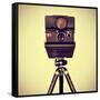 Picture of an Old Instant Camera in a Tripod with a Retro Effect-nito-Framed Stretched Canvas