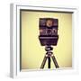 Picture of an Old Instant Camera in a Tripod with a Retro Effect-nito-Framed Photographic Print