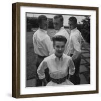 Picture of an Woman with a "Butch Haircut"-Nina Leen-Framed Photographic Print