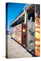 Picture of Colorful Bus Coach in Aruba-PlusONE-Stretched Canvas