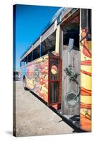 Picture of Colorful Bus Coach in Aruba-PlusONE-Stretched Canvas
