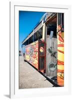 Picture of Colorful Bus Coach in Aruba-PlusONE-Framed Photographic Print