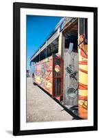 Picture of Colorful Bus Coach in Aruba-PlusONE-Framed Photographic Print