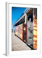 Picture of Colorful Bus Coach in Aruba-PlusONE-Framed Photographic Print