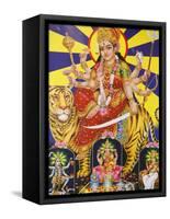 Picture of Hindu Goddess Durga, India, Asia-Godong-Framed Stretched Canvas