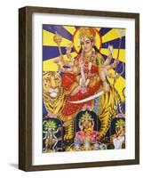 Picture of Hindu Goddess Durga, India, Asia-Godong-Framed Photographic Print