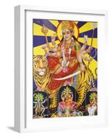 Picture of Hindu Goddess Durga, India, Asia-Godong-Framed Photographic Print