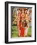 Picture of Hindu Goddesses Parvati, Lakshmi and Saraswati, India, Asia-Godong-Framed Photographic Print