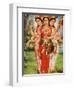 Picture of Hindu Goddesses Parvati, Lakshmi and Saraswati, India, Asia-Godong-Framed Photographic Print