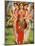 Picture of Hindu Goddesses Parvati, Lakshmi and Saraswati, India, Asia-Godong-Mounted Photographic Print