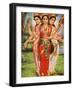 Picture of Hindu Goddesses Parvati, Lakshmi and Saraswati, India, Asia-Godong-Framed Photographic Print