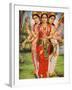 Picture of Hindu Goddesses Parvati, Lakshmi and Saraswati, India, Asia-Godong-Framed Photographic Print