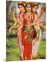 Picture of Hindu Goddesses Parvati, Lakshmi and Saraswati, India, Asia-Godong-Mounted Photographic Print