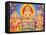 Picture of Hindu Gods Ganesh, Ayappa and Subramania, India, Asia-Godong-Framed Stretched Canvas