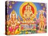 Picture of Hindu Gods Ganesh, Ayappa and Subramania, India, Asia-Godong-Stretched Canvas