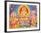 Picture of Hindu Gods Ganesh, Ayappa and Subramania, India, Asia-Godong-Framed Photographic Print