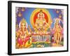 Picture of Hindu Gods Ganesh, Ayappa and Subramania, India, Asia-Godong-Framed Photographic Print