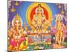 Picture of Hindu Gods Ganesh, Ayappa and Subramania, India, Asia-Godong-Mounted Photographic Print