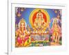 Picture of Hindu Gods Ganesh, Ayappa and Subramania, India, Asia-Godong-Framed Photographic Print