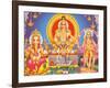 Picture of Hindu Gods Ganesh, Ayappa and Subramania, India, Asia-Godong-Framed Photographic Print