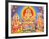 Picture of Hindu Gods Ganesh, Ayappa and Subramania, India, Asia-Godong-Framed Photographic Print