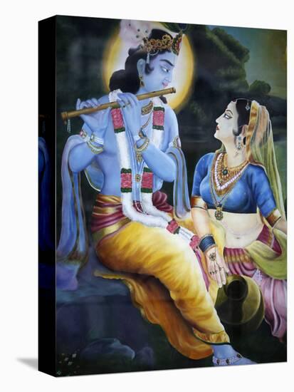 Picture of Hindu Gods Krishna and Rada, India, Asia-Godong-Stretched Canvas