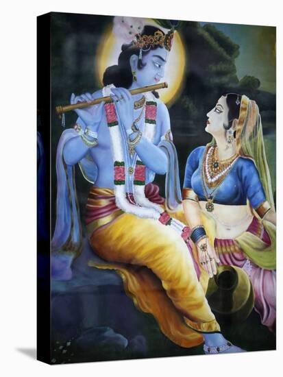 Picture of Hindu Gods Krishna and Rada, India, Asia-Godong-Stretched Canvas