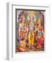 Picture of Hindu Gods Laksman, Rama, Sita and Hanuman, India, Asia-Godong-Framed Photographic Print