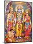 Picture of Hindu Gods Laksman, Rama, Sita and Hanuman, India, Asia-Godong-Mounted Photographic Print