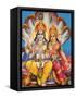 Picture of Hindu Gods Visnu and Lakshmi, India, Asia-Godong-Framed Stretched Canvas