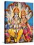 Picture of Hindu Gods Visnu and Lakshmi, India, Asia-Godong-Stretched Canvas