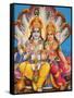 Picture of Hindu Gods Visnu and Lakshmi, India, Asia-Godong-Framed Stretched Canvas
