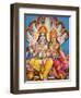 Picture of Hindu Gods Visnu and Lakshmi, India, Asia-Godong-Framed Photographic Print