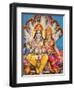 Picture of Hindu Gods Visnu and Lakshmi, India, Asia-Godong-Framed Photographic Print