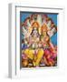 Picture of Hindu Gods Visnu and Lakshmi, India, Asia-Godong-Framed Photographic Print