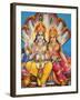 Picture of Hindu Gods Visnu and Lakshmi, India, Asia-Godong-Framed Photographic Print