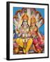 Picture of Hindu Gods Visnu and Lakshmi, India, Asia-Godong-Framed Photographic Print