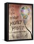 Picture Of Huge Mosaic Light Bulb On Brown Wall Next To Written Down Business Plan-Wavebreak Media Ltd-Framed Stretched Canvas