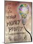 Picture Of Huge Mosaic Light Bulb On Brown Wall Next To Written Down Business Plan-Wavebreak Media Ltd-Mounted Art Print