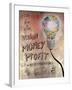 Picture Of Huge Mosaic Light Bulb On Brown Wall Next To Written Down Business Plan-Wavebreak Media Ltd-Framed Art Print