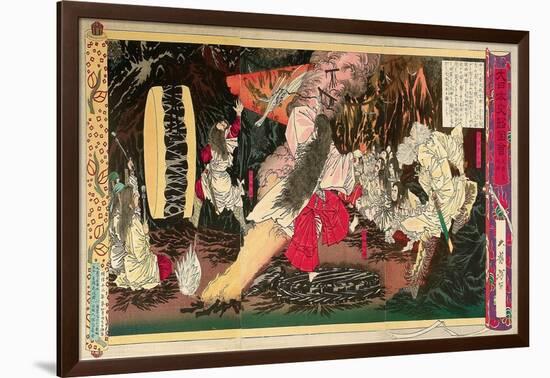 Picture of Japanese History - Dancing for the Sun Goddess-Yoshitoshi Tsukioka-Framed Giclee Print