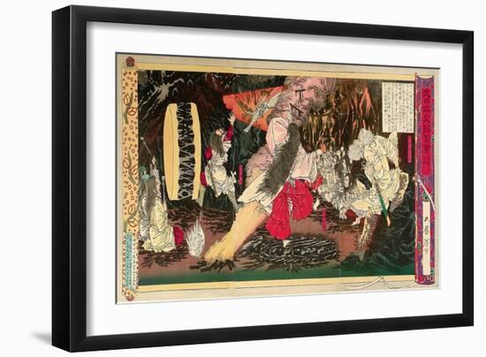 Picture of Japanese History - Dancing for the Sun Goddess-Yoshitoshi Tsukioka-Framed Giclee Print