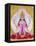 Picture of Lakshmi, Goddess of Wealth and Consort of Lord Vishnu, Sitting Holding Lotus Flowers, Ha-Godong-Framed Stretched Canvas