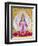 Picture of Lakshmi, Goddess of Wealth and Consort of Lord Vishnu, Sitting Holding Lotus Flowers, Ha-Godong-Framed Photographic Print